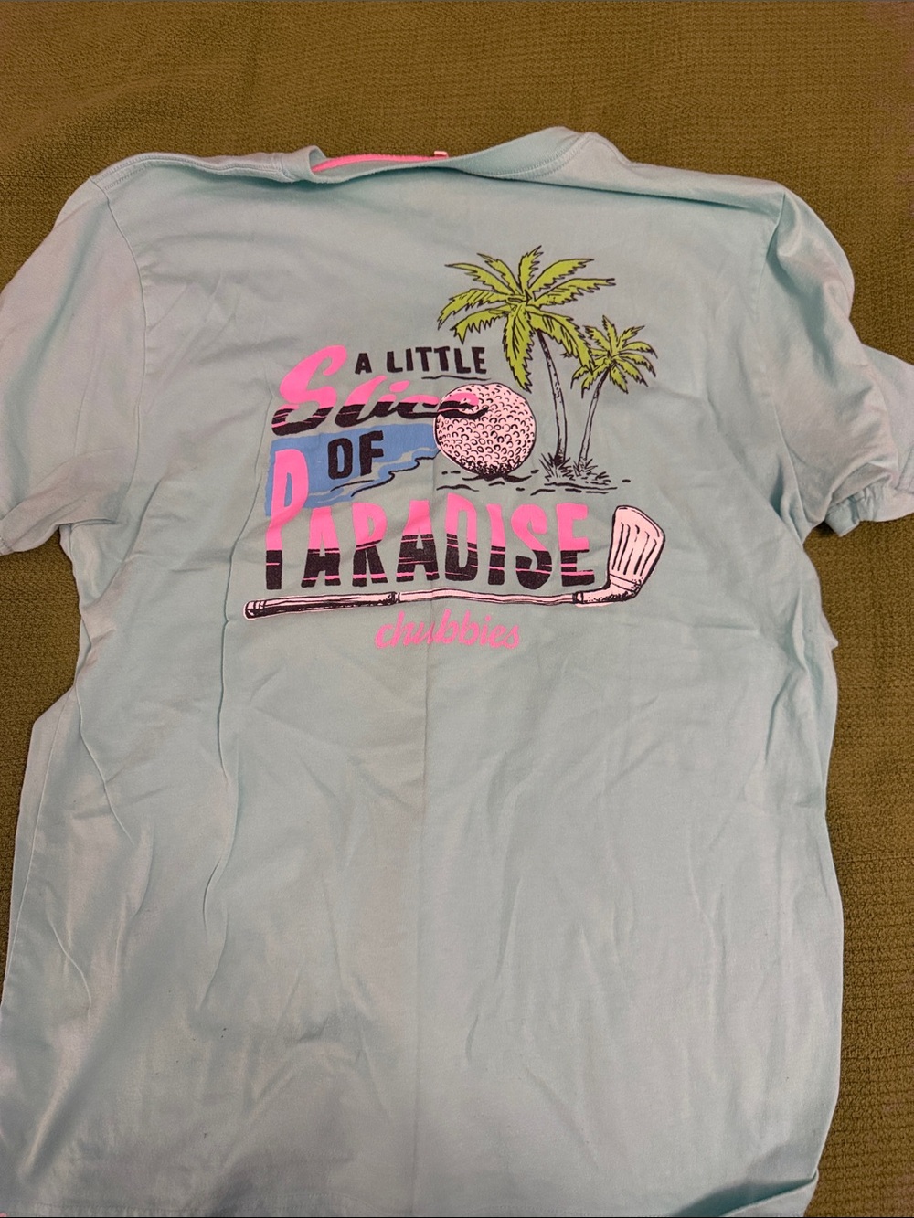 chubbies Light Blue Pocket Tee with Palm Embroidery - Picture 3 of 3